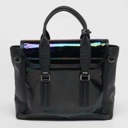 مملوكة مسبقًا 3.1 Phillip Lim Pashli Black/Holographic Patent Leather and Leather Satchel
