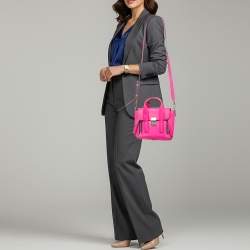 Pre Owned حقيبة 3.1 فيليب ليم باشلي ميني جلد وردي نيون