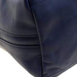 Pre Owned 3.1 Phillip Lim Navy Blue Leather Fold Over Tote