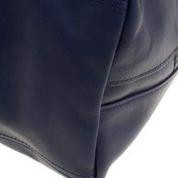 Pre Owned 3.1 Phillip Lim Navy Blue Leather Fold Over Tote