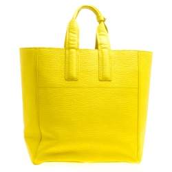 Pre Owned 3.1 Phillip Lim Yellow Shark Embossed Leather Pashli Tote