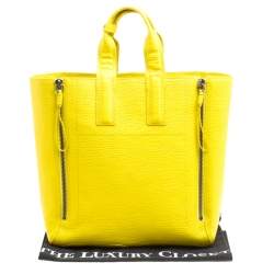 Pre Owned 3.1 Phillip Lim Yellow Shark Embossed Leather Pashli Tote