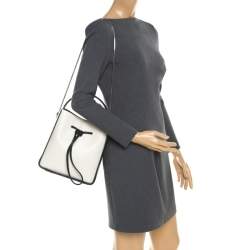 Pre Owned 3.1 Phillip Lim Black/White Leather Small Soleil Bucket Bag  