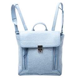 مملوكة مسبقًا 3.1 Phillip Lim Blue Periwinkle Cream Leather Pashli  Backpack
