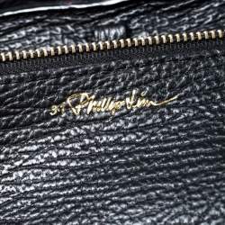 Pre Owned حقيبة 3.1 فيليب ليم يد علوية باشلي كبيرة جلد سوداء