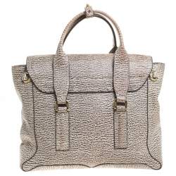 Pre Owned حقيبة 3.1 فيليب ليم باشلي متوسطة جلد أبيض أنتيك و بني 