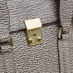 Pre Owned حقيبة 3.1 فيليب ليم باشلي متوسطة جلد أبيض أنتيك و بني 