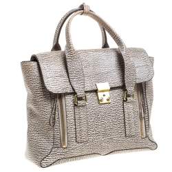 Pre Owned حقيبة 3.1 فيليب ليم باشلي متوسطة جلد أبيض أنتيك و بني 