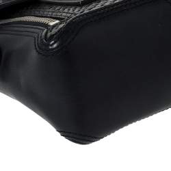 Pre Owned  حقيبة 3.1 فيليب ليم ميني باشلي جلد ثعبان وجلد سوداء