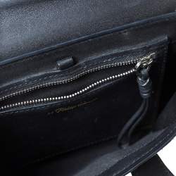 Pre Owned  حقيبة 3.1 فيليب ليم ميني باشلي جلد ثعبان وجلد سوداء