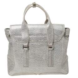 مملوكة مسبقًا 3.1 Phillip Lim Antique Metallic Silver Leather Medium Pashli Satchel