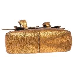 Pre Owned حقيبة ساتشل 3.1 فيليب ليم باشلي متوسطة جلد محبب برونزية ميتالك