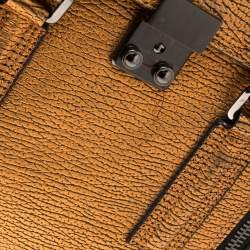 Pre Owned حقيبة ساتشل 3.1 فيليب ليم باشلي متوسطة جلد محبب برونزية ميتالك