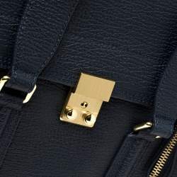 Pre Owned 3.1 Phillip Lim Navy Blue Leather Medium Pashli Satchel
