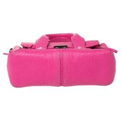 Pre Owned حقيبة ساتشل 3.1 فيليب ليم ميني باشلي جلد فوشيا