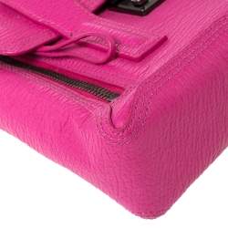 Pre Owned حقيبة ساتشل 3.1 فيليب ليم ميني باشلي جلد فوشيا