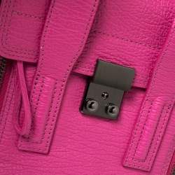 Pre Owned حقيبة ساتشل 3.1 فيليب ليم ميني باشلي جلد فوشيا