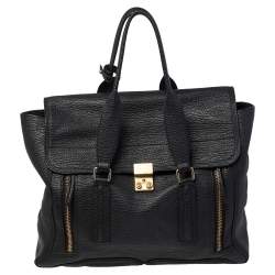 Pre Owned 3.1 Phillip Lim Black Leather Large Pashli Satchel