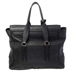 Pre Owned 3.1 Phillip Lim Black Leather Large Pashli Satchel