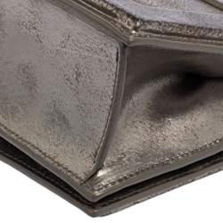 Pre Owned 3.1 Phillip Lim Metallic Silver Leather Mini Soleil Chain Shoulder Bag