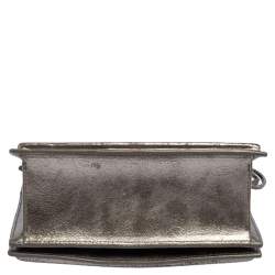 Pre Owned 3.1 Phillip Lim Metallic Silver Leather Mini Soleil Chain Shoulder Bag