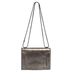 Pre Owned 3.1 Phillip Lim Metallic Silver Leather Mini Soleil Chain Shoulder Bag