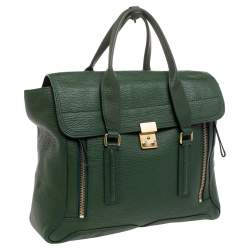 Pre Owned حقيبة ساتشل 3.1 فيليب ليم باشلي جلد أخضر كبيرة