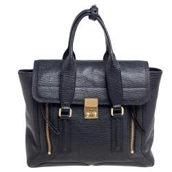 Pre Owned حقيبة ساتشل 3.1 فيليب ليم باشلي متوسطة جلد سوداء