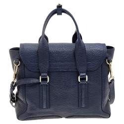 Pre Owned 3.1 Phillip Lim Dark Blue Leather Medium Pashli Satchel