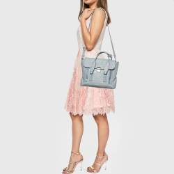 مملوكة مسبقًا حقيبة ساتشل 3.1 فيليب باشلي متوسطة جلد أزرق ليم 