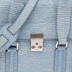 مملوكة مسبقًا حقيبة ساتشل 3.1 فيليب باشلي متوسطة جلد أزرق ليم 