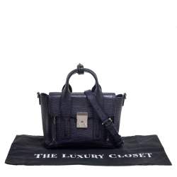 Pre Owned حقيبة ساتشل 3.1 فيليب ليم  باشلي جلد  بنفسجي/أسود صغيرة