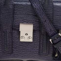 Pre Owned حقيبة ساتشل 3.1 فيليب ليم  باشلي جلد  بنفسجي/أسود صغيرة