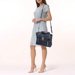 Pre Owned حقيبة ساتشل 3.1 فيليب ليم باشلي جلد أزرق متوسطة