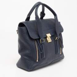 Pre Owned حقيبة ساتشل 3.1 فيليب ليم باشلي جلد أزرق متوسطة