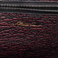 Pre Owned 3.1 Phillip Lim Burgundy Black Textured Leather Pashli Backpack