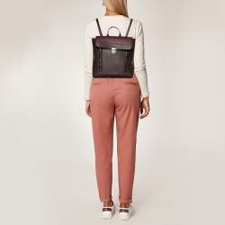 Pre Owned 3.1 Phillip Lim Burgundy Black Textured Leather Pashli Backpack