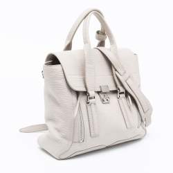 3.1 Phillip Lim Grey Textured Leather Medium Pashli Satchel