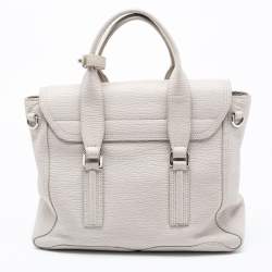 3.1 Phillip Lim Grey Textured Leather Medium Pashli Satchel
