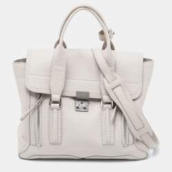 3.1 Phillip Lim Grey Textured Leather Medium Pashli Satchel