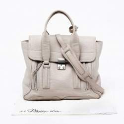 3.1 Phillip Lim Grey Textured Leather Medium Pashli Satchel