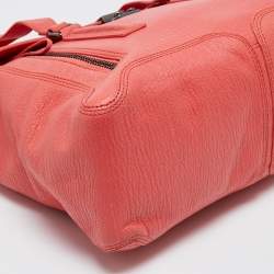 Pre Owned 3.1 Phillip Lim Coral Orange Leather Large Pashli Satchel
