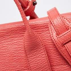 Pre Owned 3.1 Phillip Lim Coral Orange Leather Large Pashli Satchel