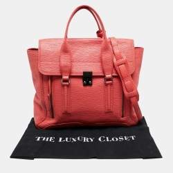 Pre Owned 3.1 Phillip Lim Coral Orange Leather Large Pashli Satchel