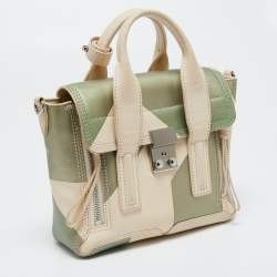 مملوكة مسبقًا 3.1 Phillip Lim Beige/Green Leather Mini Pashli Satchel