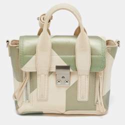 مملوكة مسبقًا 3.1 Phillip Lim Beige/Green Leather Mini Pashli Satchel