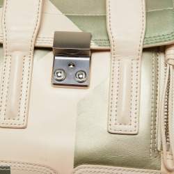 مملوكة مسبقًا 3.1 Phillip Lim Beige/Green Leather Mini Pashli Satchel