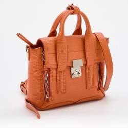 Pre Owned 3.1 Phillip Lim Orange Leather Mini Pashli Satchel