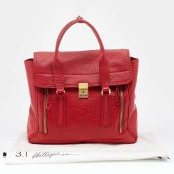 Pre Owned 3.1 Phillip Lim Red Leather Pashli Large Satchel