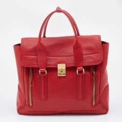 Pre Owned 3.1 Phillip Lim Red Leather Pashli Large Satchel